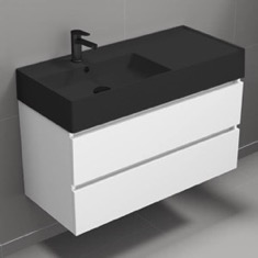 Wall Mounted Bathroom Vanity, Modern, 40 inch